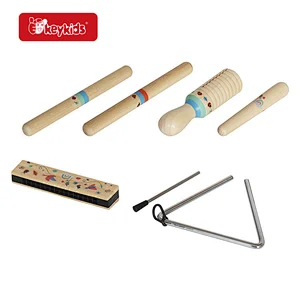 Eco Friendly Natural Wooden Percussion Instruments Musical Toys for Boys and Girls W07A258